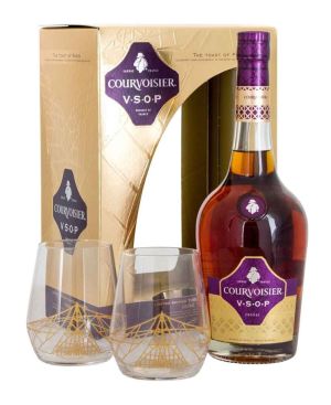 Courvoisier VSOP Cognac 70cl Gift Pack with 2 Glasses